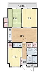 第22プリンスマンション 3LDKの間取図画像