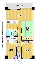 トーカンマンション歯大通り弐番館 3LDKの間取図画像