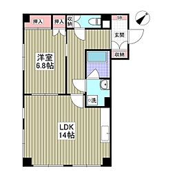 Mハイツ 1LDKの間取図画像