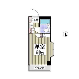 メゾンド・サガミ ワンルームの間取図画像