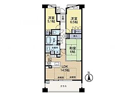 鷺沼南パーク・ホームズ並木通り 3LDKの間取図画像