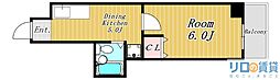 センチュリー新大阪 1DKの間取図画像