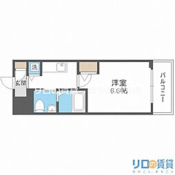 エスリード江坂江の木町 1Kの間取図画像