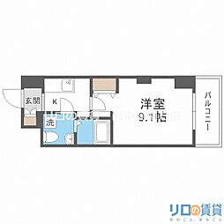 セレニテ新大阪弐番館 1Kの間取図画像