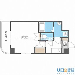 アーデン江坂3 1Kの間取図画像