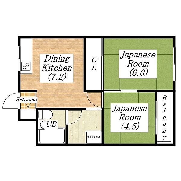 エビスマンション ｜大阪府大阪市生野区生野西1丁目(賃貸マンション2DK・2階・35.00㎡)の写真 その2