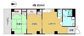 セレッソプラーサ中川  ｜ 大阪府大阪市生野区中川3丁目（賃貸マンション2LDK・4階・55.00㎡） その2