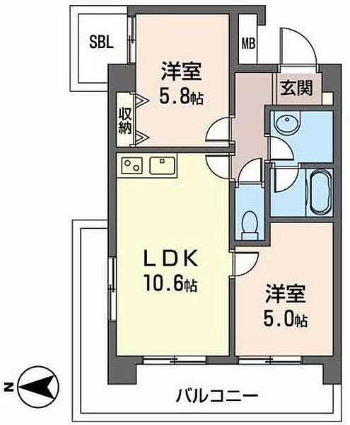 フェニックスロベニュー新館 ｜大阪府大阪市平野区加美東1丁目(賃貸マンション2LDK・1階・50.00㎡)の写真 その2