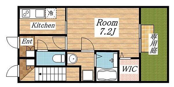 メゾンエーワン 102｜大阪府大阪市生野区鶴橋3丁目(賃貸アパート1K・1階・26.04㎡)の写真 その2