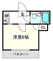 ヘブンズハイツ  ｜ 大阪府吹田市垂水町1丁目（賃貸マンション1K・2階・16.30㎡） その2