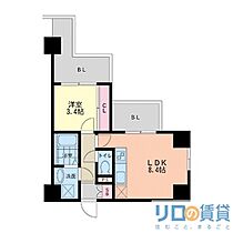 ラクラス新大阪 1013 ｜ 大阪府大阪市淀川区西中島6丁目（賃貸マンション1LDK・10階・34.68㎡） その2