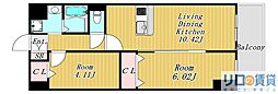 アーバンパーク新大阪 1SLDKの間取図画像