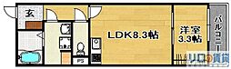 リブレメゾン淡路I 2階1LDKの間取り