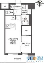 コンフォリア・リヴ新大阪西宮原ソルテラス 11階1LDKの間取り