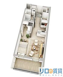 エステムコート新大阪XVIパルス 4階1DKの室内