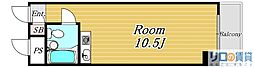 ＮＬＣメゾン新大阪 201 2階ワンルームの間取り