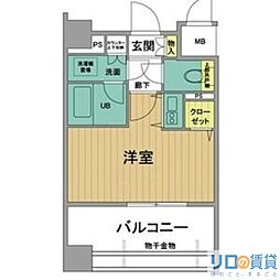 ダイアパレス新大阪宮原 ワンルームの間取図画像