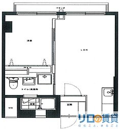 チサンマンション新大阪 1LDKの間取図画像