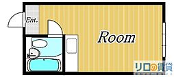 新大阪コーポビアネーズ ワンルームの間取図画像