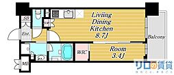 大阪市淀川区宮原5丁目マンション 1LDKの間取図画像