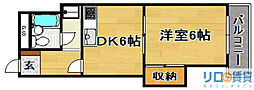 ハイツサンコー 1DKの間取図画像