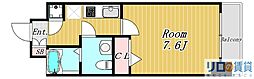 ラナップスクエア新大阪 1Kの間取図画像