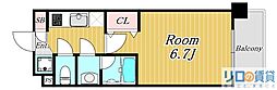 レジディア新大阪 1Kの間取図画像
