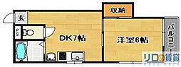 第2ホーユーハイツ 1DKの間取図画像