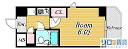 エスリード新大阪第6 1Kの間取図画像