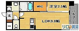 コンフォリア・リヴ淡路 1LDKの間取図画像