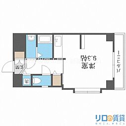 ドゥクレスト新大阪 ワンルームの間取図画像