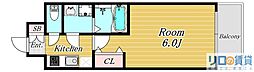 エスリードレジデンス新大阪PRIME 1Kの間取図画像