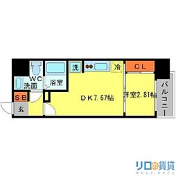 セレニテ新大阪 1DKの間取図画像