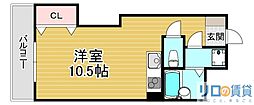 グランビジュー ワンルームの間取図画像
