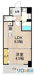 グランルクレ新大阪 1LDKの間取図画像