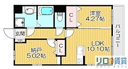 GRAND STEADY西中島 1SLDKの間取図画像