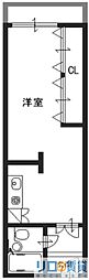 フルーレ新大阪 ワンルームの間取図画像