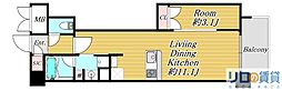 リビオメゾン新大阪 1LDKの間取図画像