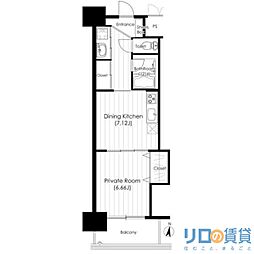 和の杜 1DKの間取図画像