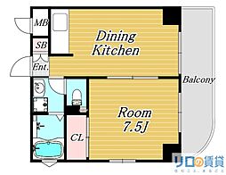 レクシア新大阪 1DKの間取図画像