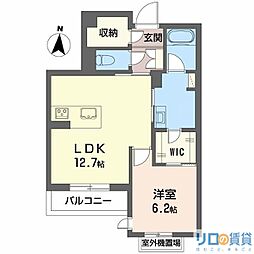 和の社 江坂 1LDKの間取図画像