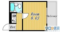 ファミリーハイツ 1Kの間取図画像