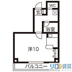 メゾン三和ドライ 1Kの間取図画像