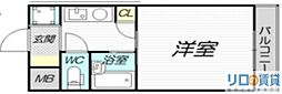 新大阪コーポビアネーズ ワンルームの間取図画像