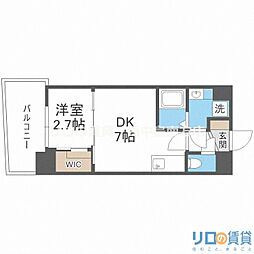 セレニテ西中島アリア壱番館 1DKの間取図画像