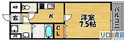 サンシャインコート 1Kの間取図画像