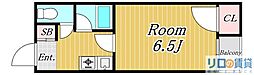サンロイヤル柴島パート5 1Kの間取図画像