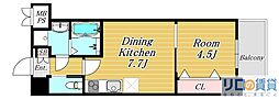MSR新大阪南 1DKの間取図画像