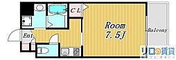 ウィルドゥ新大阪 1Kの間取図画像