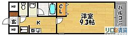 アレルヤ 1Kの間取図画像